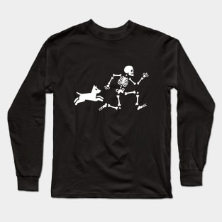 Dog mom dog trainer training skeleton bones dog K9 Long Sleeve T-Shirt